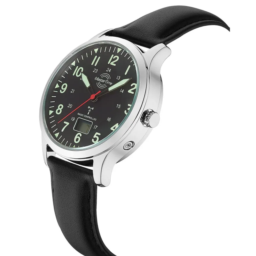 Master Time Herren-Armbanduhr Funk Super Power Aviation Schwarz MTGA-10957-22L