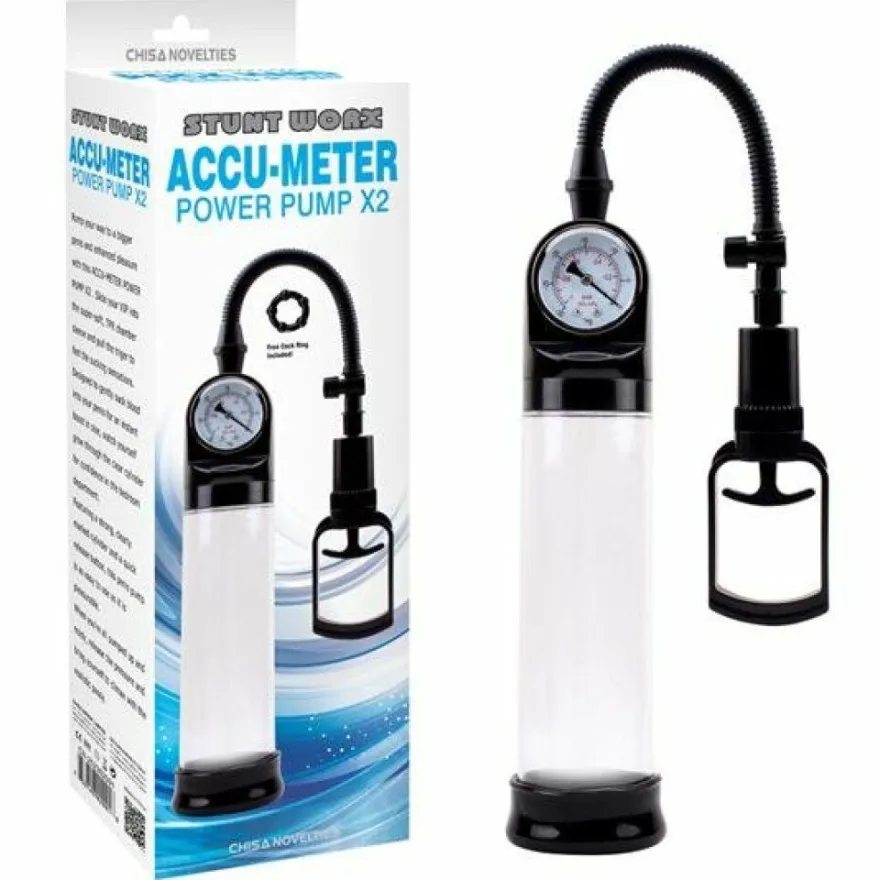 Masturbator Accu-Meter Power Pump x2