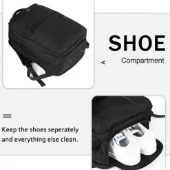 MATEIN Handgepäck Rucksack 55x35x20cm, Laptop Rucksack mit USB, Schuhfach