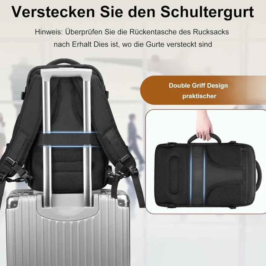 MATEIN Ryanair Handgepäck Rucksack 40x20x25 cm, 20L Flugzeug Handgepäck