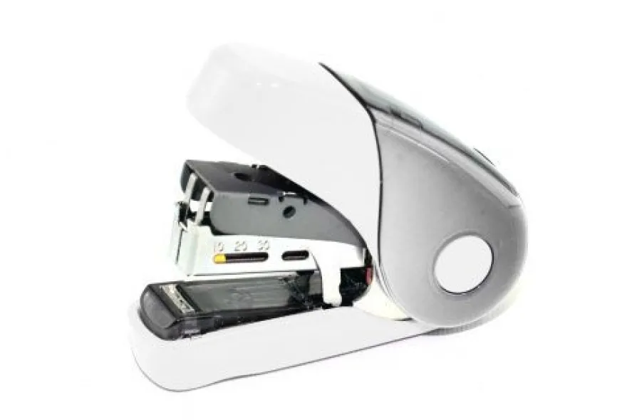 MAX HD-10FL3 weiss Flachhefter mit Flat-Clinch Heftgerät inkl. 100 Heftklammern