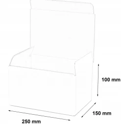 Maxibriefkarton Versandschachtel Weiss Schachtel Einwellig 250x150x100mm Neu