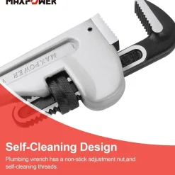 Maxpower Rohrzange 450mm (18 Zoll) Aluminium, Öffnungskapazität 63 mm (2.5 Zoll)