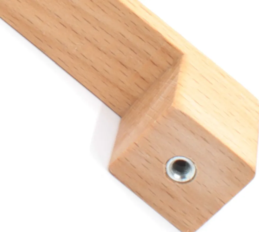 Möbelgriffe BA 96 - 416mm, Küchengriffe Buche massiv, Holzgriffe