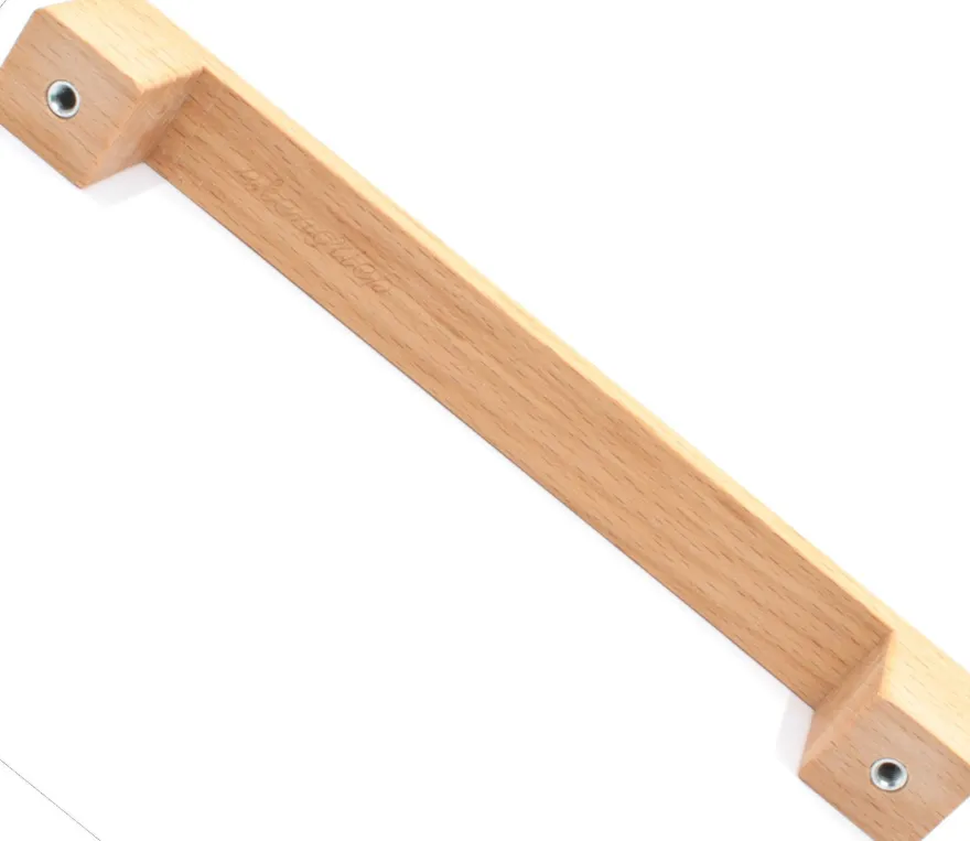 Möbelgriffe BA 96 - 416mm, Küchengriffe Buche massiv, Holzgriffe
