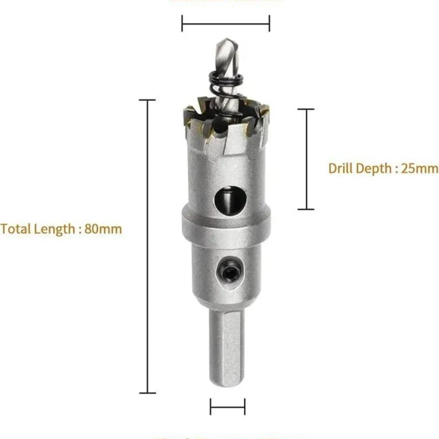Meccion Hartmetall Lochsäge Bohrer TCT für Edelstahl, Eisen, Legierung, Holz