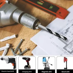 Meccion Holzbohrer 3mm (10 Stück) - Brad Point Spiralbohrer für präzise