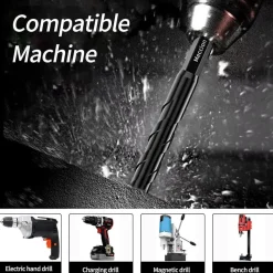 Meccion 5tlg. Fliesenbohrer Set 9mm, Profi Glasbohrer mit Wolframkarbid