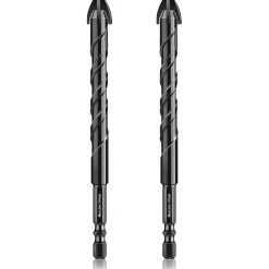 Meccion 2tlg. Fliesenbohrer Set 14mm Kreuz Wolframkarbid Bohrer für Fliesen
