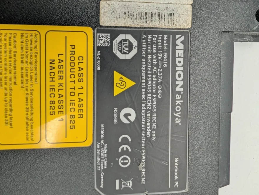 Medion Akoya E6416 P6660 Gehäuse Unterteil Bottom Case 13N0-1BA0621