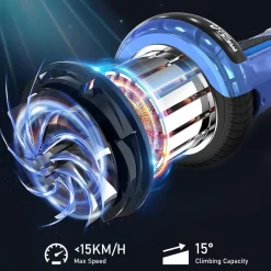 MEGA MOTION Hoverboards mit Hoverkart für Kinder, 6.5 Zoll Hoverboards mit Bluetooth