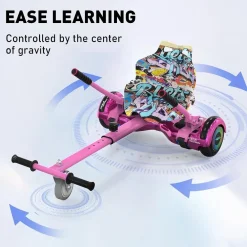 MEGA MOTION Hoverboards mit Hoverkart für Kinder, 6.5 Zoll Hoverboards mit Bluetooth