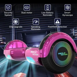 MEGA MOTION Hoverboards mit Hoverkart für Kinder, 6.5 Zoll Hoverboards mit Bluetooth