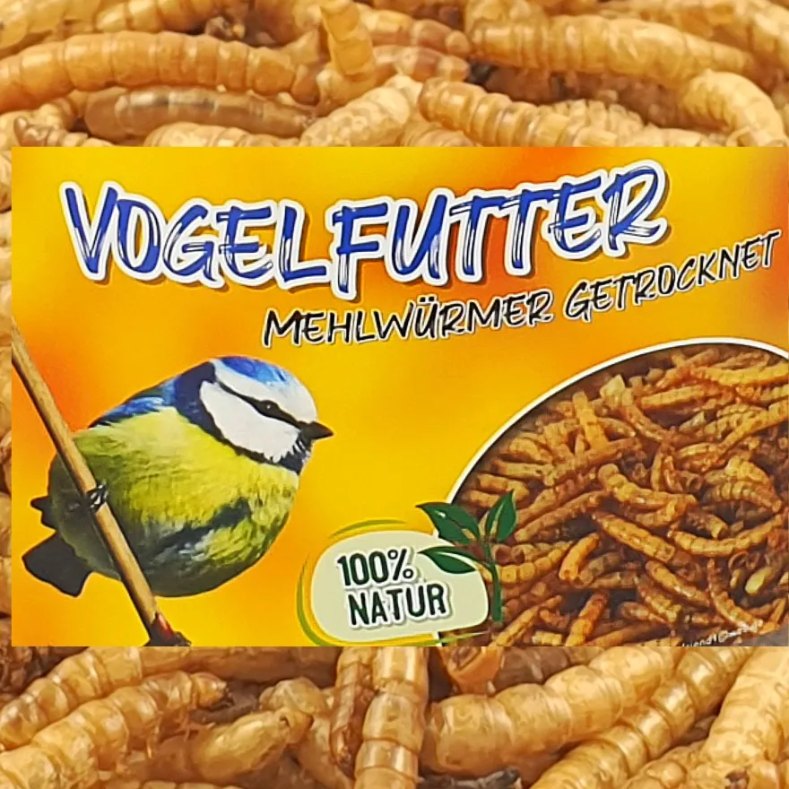 Mehlwürmer getrocknet 1 kg - Koifutter, Fische, Nager, Vögel, Reptilien, Koi