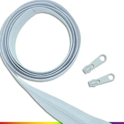 3 m Endlos-Reißverschluss 3 mm Spirale + 8 Zipper Meterware 25 Farben
