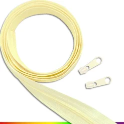 3 m Endlos-Reißverschluss 3 mm Spirale + 8 Zipper Meterware 25 Farben