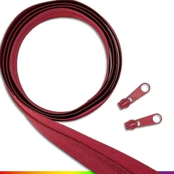 3 m Endlos-Reißverschluss 3 mm Spirale + 8 Zipper Meterware 25 Farben