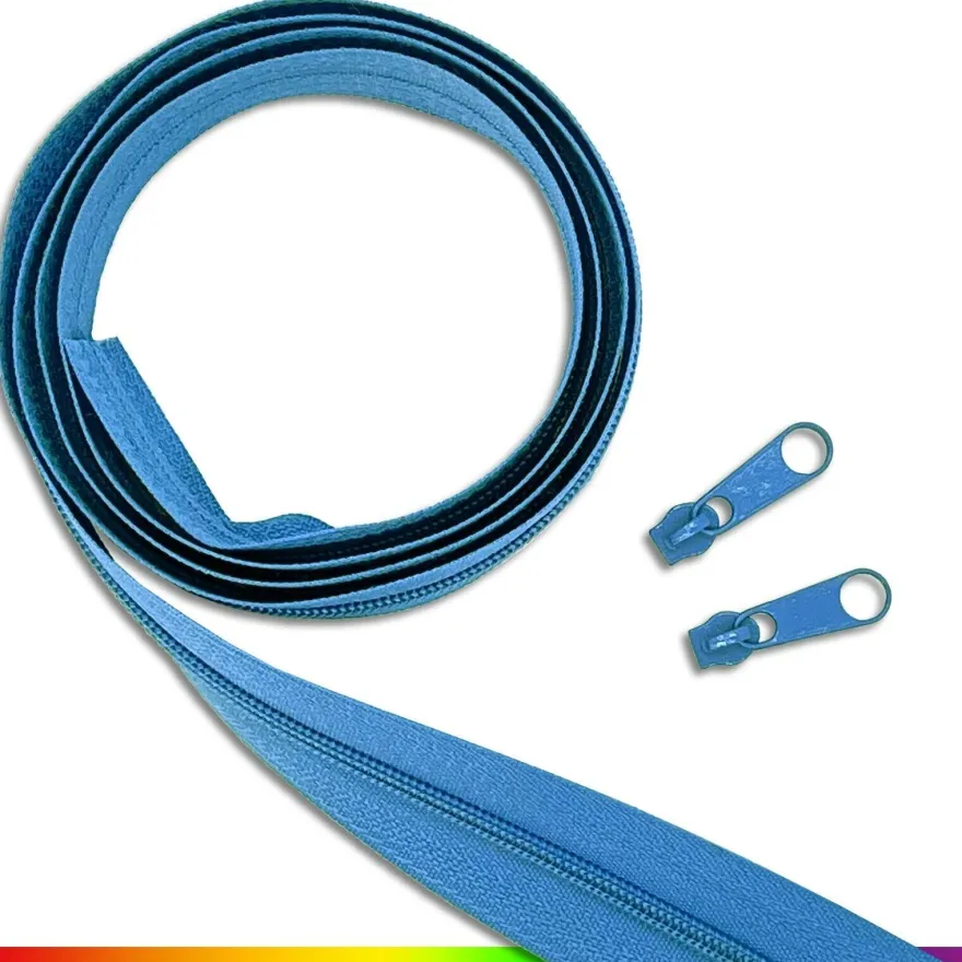 3 m Endlos-Reißverschluss 3 mm Spirale + 8 Zipper Meterware 25 Farben