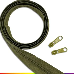 3 m Endlos-Reißverschluss 3 mm Spirale + 8 Zipper Meterware 25 Farben