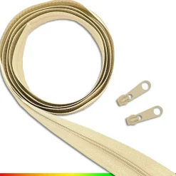 3 m Endlos-Reißverschluss 3 mm Spirale + 8 Zipper Meterware 25 Farben