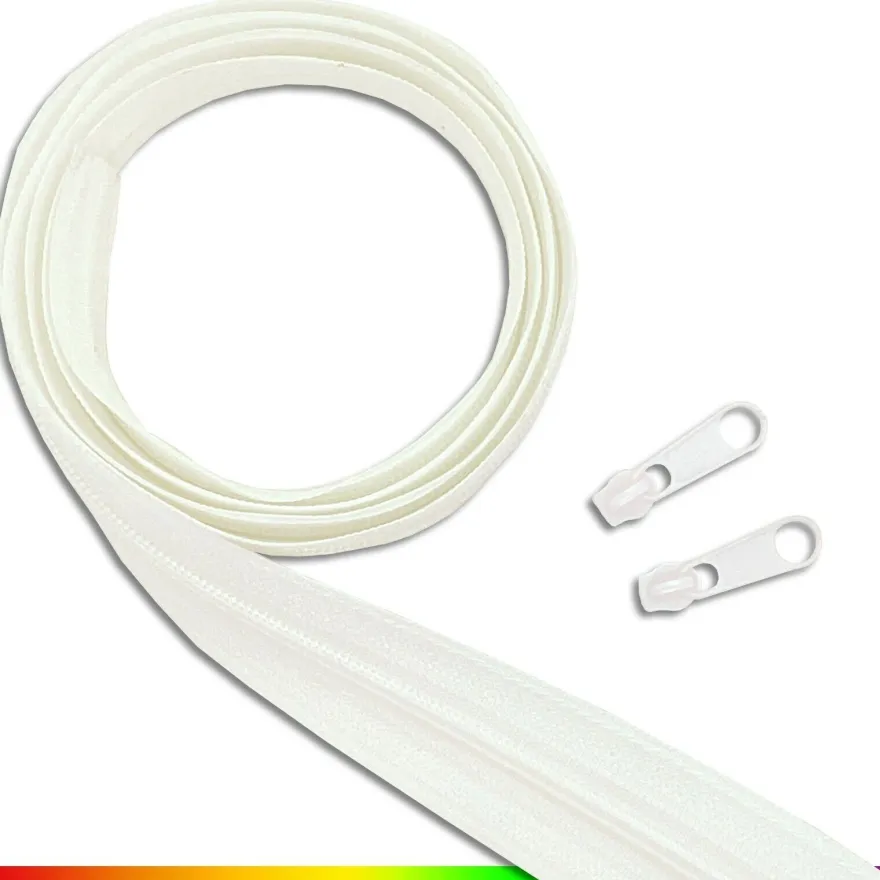 3 m Endlos-Reißverschluss 3 mm Spirale + 8 Zipper Meterware 25 Farben