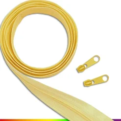 3 m Endlos-Reißverschluss 3 mm Spirale + 8 Zipper Meterware 25 Farben