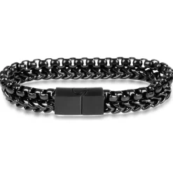 Men´s black steel bracelet