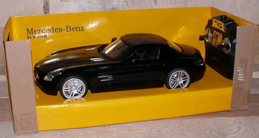 Mercedes Benz SLS AMG 1:14 RC FB 27MHz Kinder Rennauto Kids Auto Fahrzeug Black