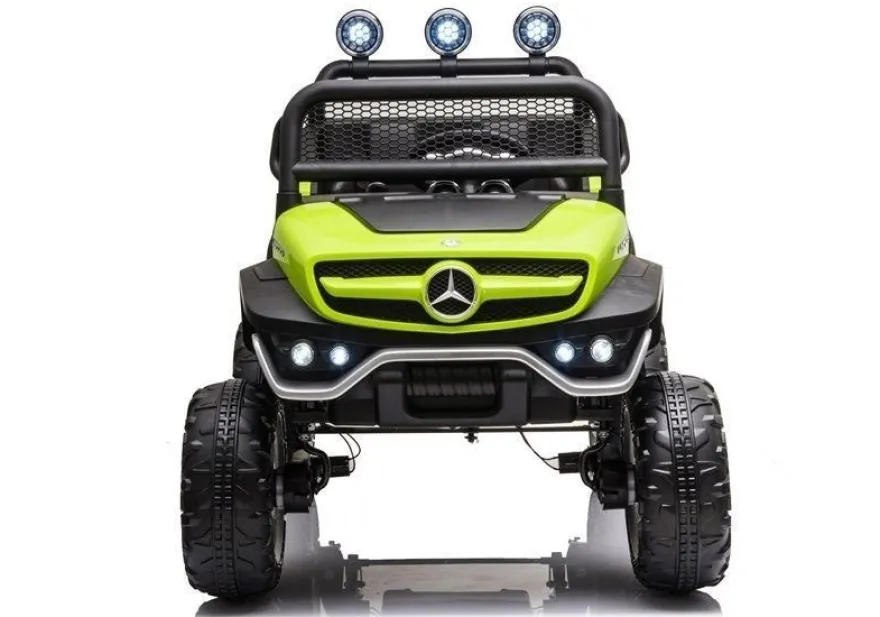 Mercedes UNIMOG S 4x45W Kinderauto Kinderelektroauto Kinderfahrzeug 12V7AH Grün