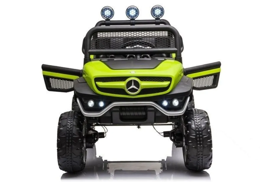 Mercedes UNIMOG S 4x45W Kinderauto Kinderelektroauto Kinderfahrzeug 12V7AH Grün