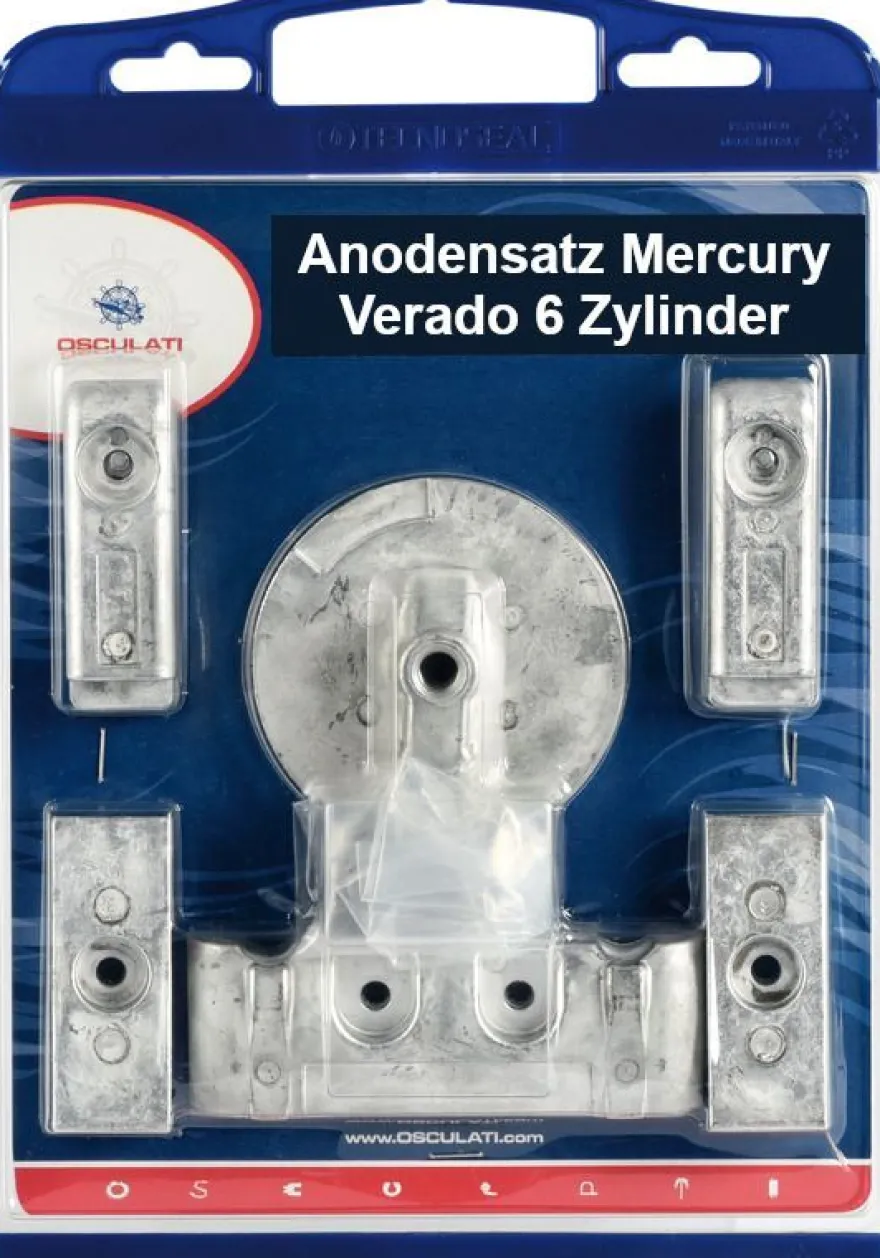 Mercury Verado 6 Zylinder Anoden-Set Zink - Aluminium - Magnesium