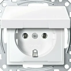 MERTEN System M, M-Smart 1-M Steckdose Rahmen Schalter Wippe polarweiß glänzend