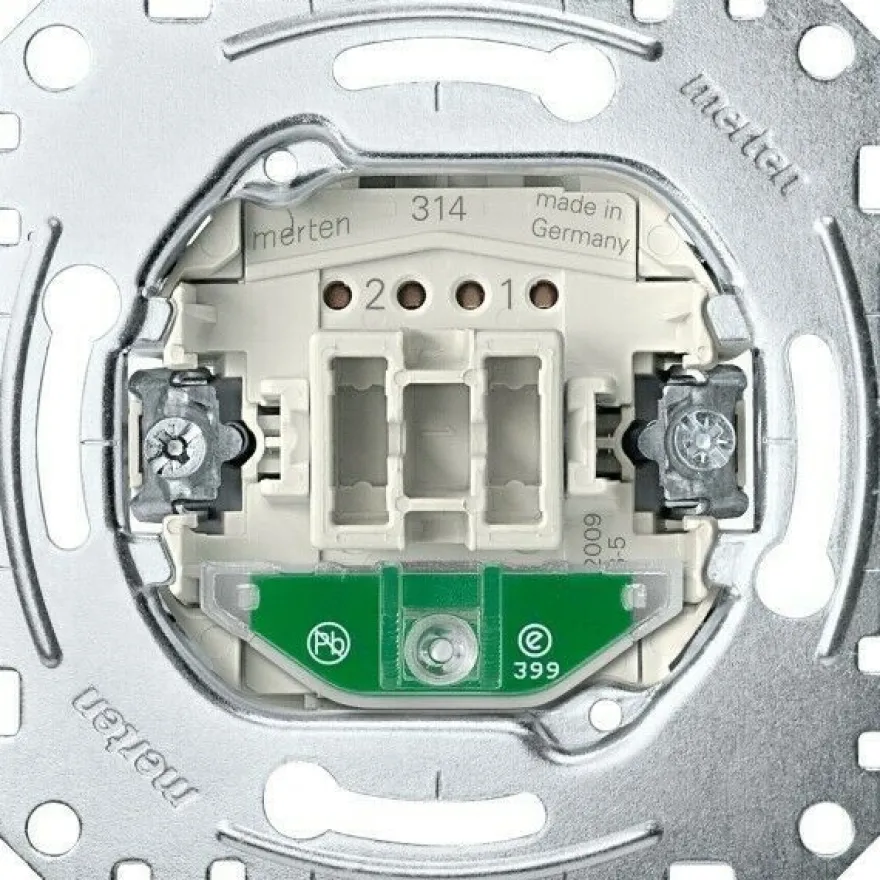 MERTEN System M, M-Smart 1-M Steckdose Rahmen Schalter Wippe polarweiß glänzend