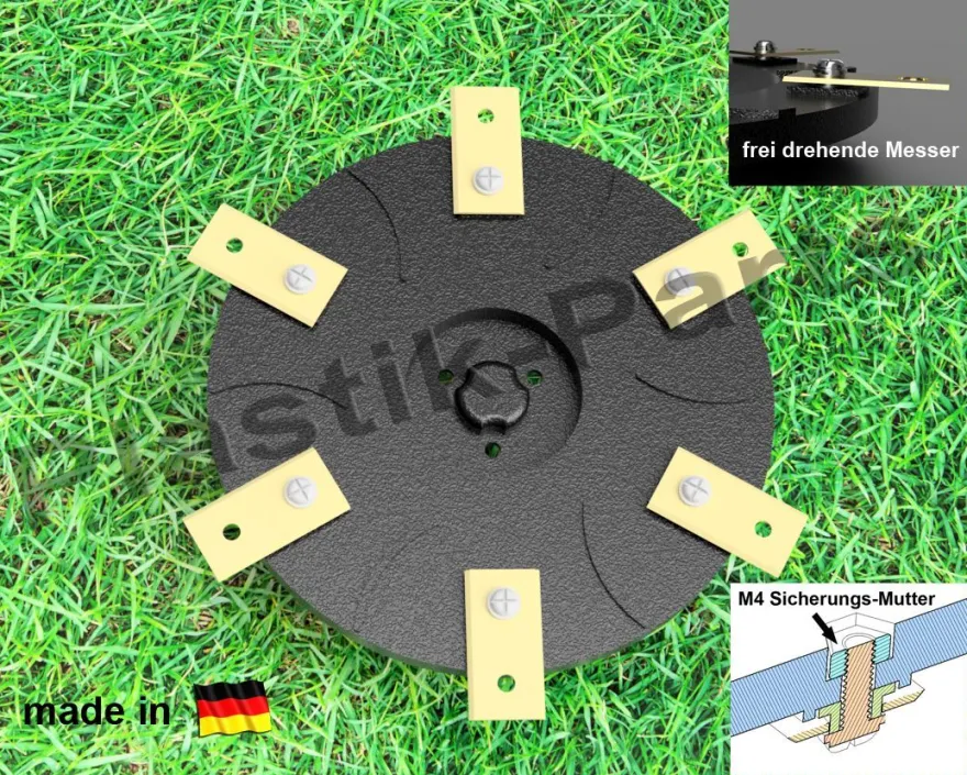 Messerscheibe 6 Klingen Messerteller für McCulloch ROB S400 ROB S600 ROB S800