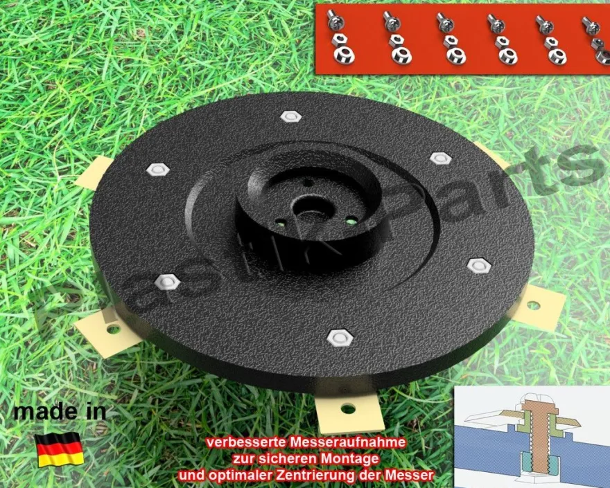 Messerscheibe 6 Klingen Messerteller für McCulloch ROB S400 ROB S600 ROB S800
