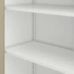 Metallschrank mit Vitrine, weiß / Eiche Sonoma: Eco Design AMELIA 900 x 1850 x 400 mm