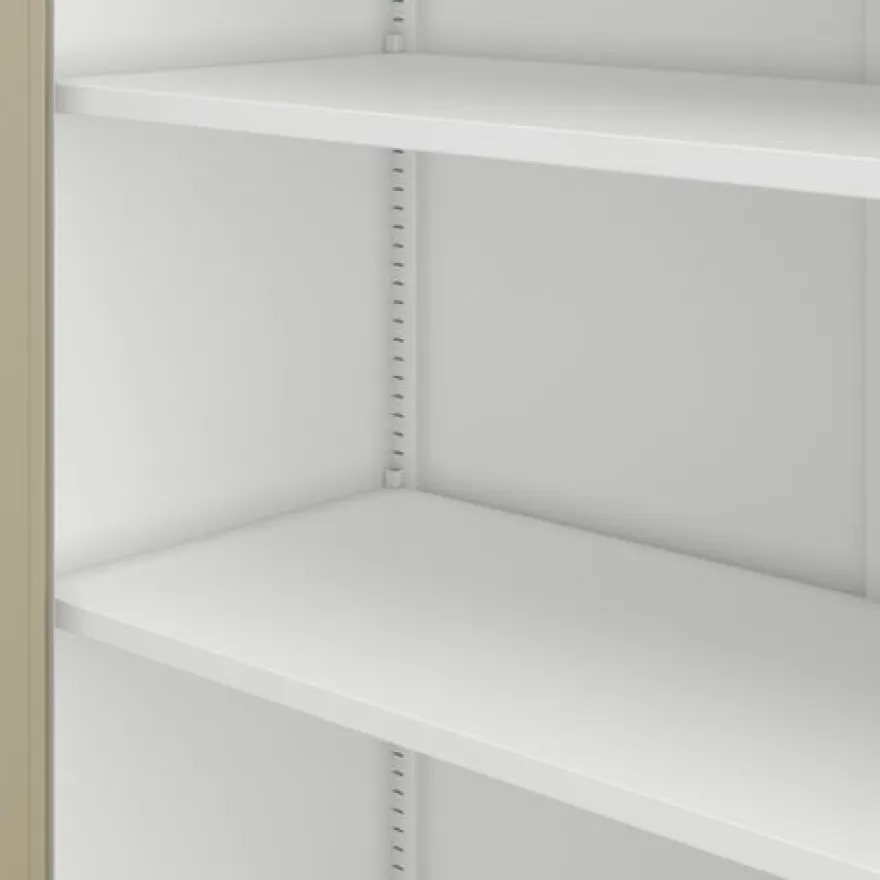 Metallschrank mit Vitrine, weiß / Eiche Sonoma: Eco Design AMELIA 900 x 1850 x 400 mm