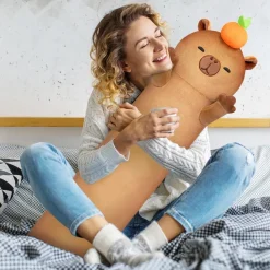 Mewaii Langes Capybara Plüschtier 110cm - Riesiges Körperkissen mit 120% Extra