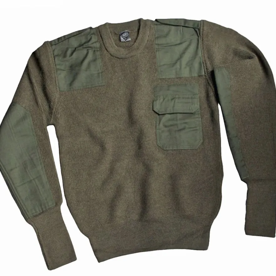 MFH BW Pullover langarm mit Brusttasche oliv 48 50 52 54 56 58 60 62 64