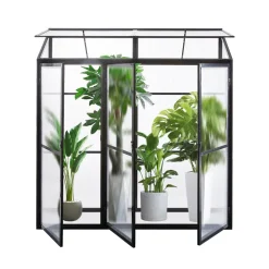 0,99m² - HALB Gewächshaus-180x55x190-MIT Rückwand