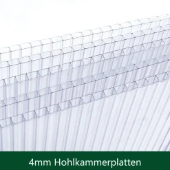 0,99m² - HALB Gewächshaus-180x55x190-MIT Rückwand