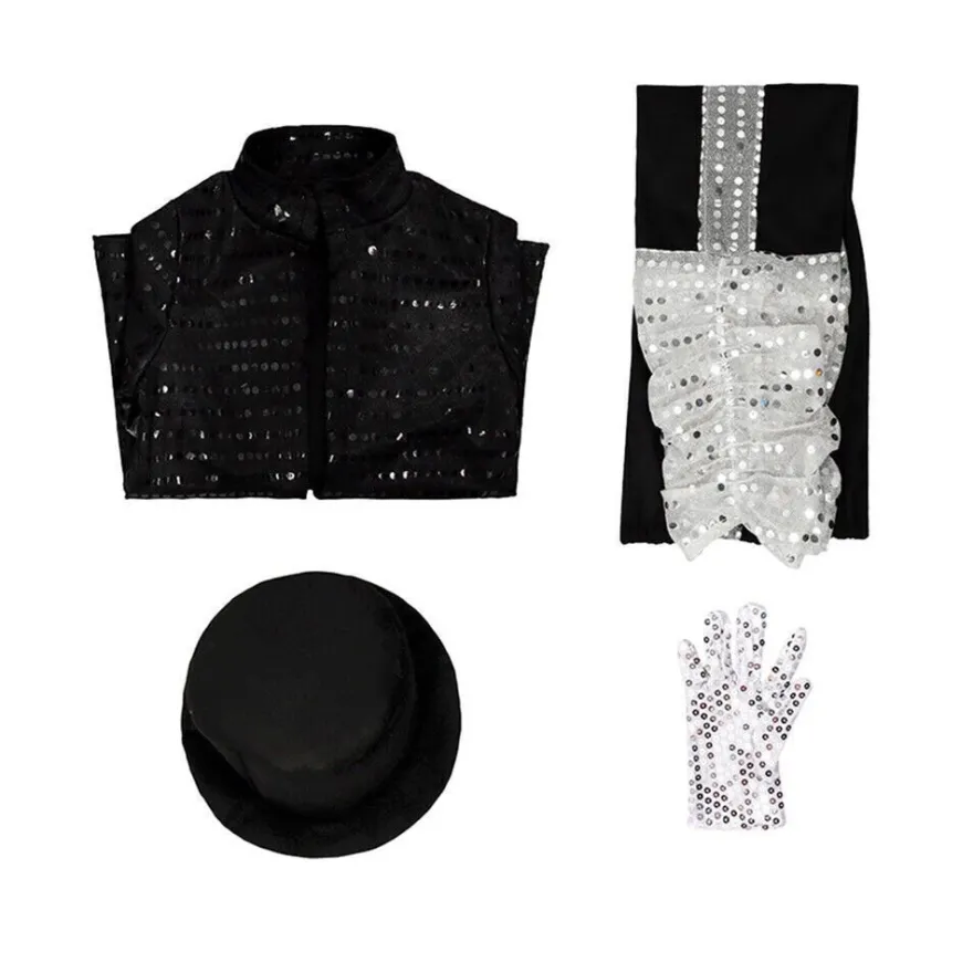 Michael Jackson Billie Jean 80er Hip Hop Kostum Kinder Jungen Cosplay Outfit Set