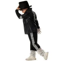 Michael Jackson Billie Jean 80er Hip Hop Kostum Kinder Jungen Cosplay Outfit Set