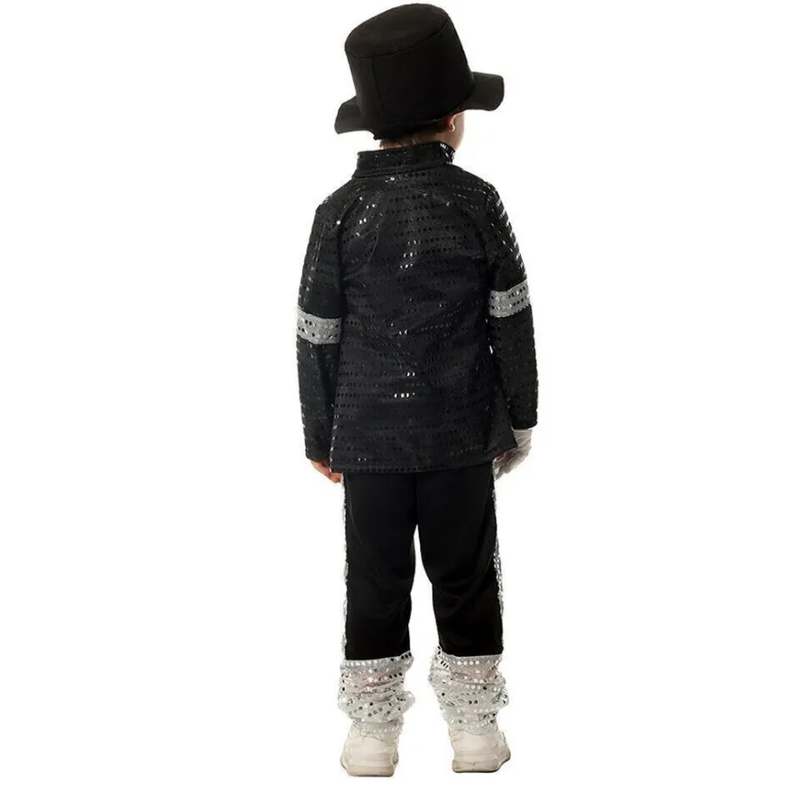 Michael Jackson Billie Jean 80er Hip Hop Kostum Kinder Jungen Cosplay Outfit Set