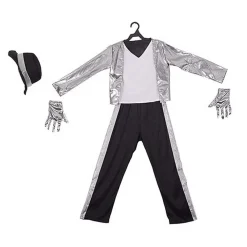 Michael Jackson Billie Jean 80er Hip Hop Kostum Kinder Jungen Cosplay Outfit Set