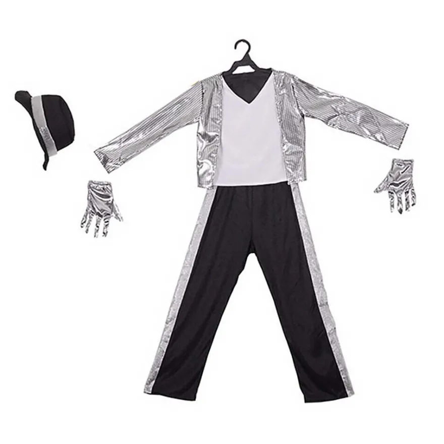 Michael Jackson Billie Jean 80er Hip Hop Kostum Kinder Jungen Cosplay Outfit Set