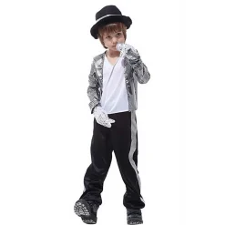 Michael Jackson Billie Jean 80er Hip Hop Kostum Kinder Jungen Cosplay Outfit Set