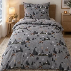 Microfaser Fleece Bettwäsche mit verdecktem Reißverschluss - Winterbettwäsche