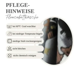 Microfaser Fleece Bettwäsche mit verdecktem Reißverschluss - Winterbettwäsche