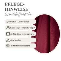 Microfaser Fleece Bettwäsche mit verdecktem Reißverschluss - einfarbig & wendbar